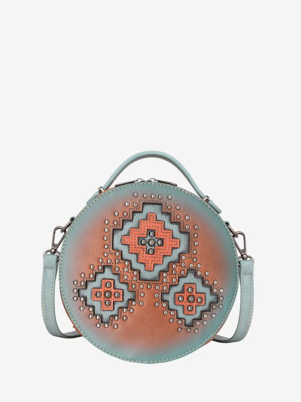 Montana West Cut-out Aztec Applique Crossbody Circle Bag Cheap - Image 4