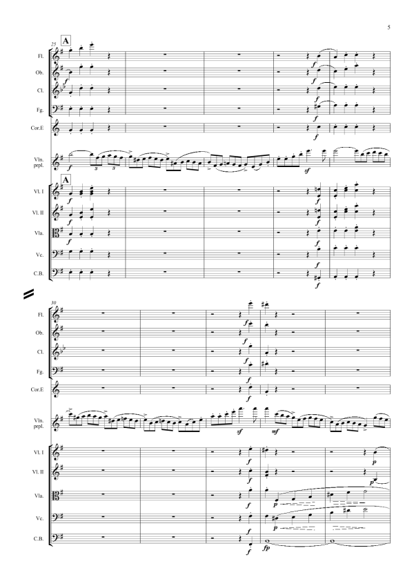 Felix Mendelssohn-Bartholdy: Violin Concerto in E minor, Op. 64 (arr. for String Quintet & Wind Quintet) (AEGC7) For Sale - Image 3