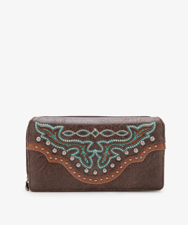 Montana West Cut-Out Studded Wallet Cheap - Image 5
