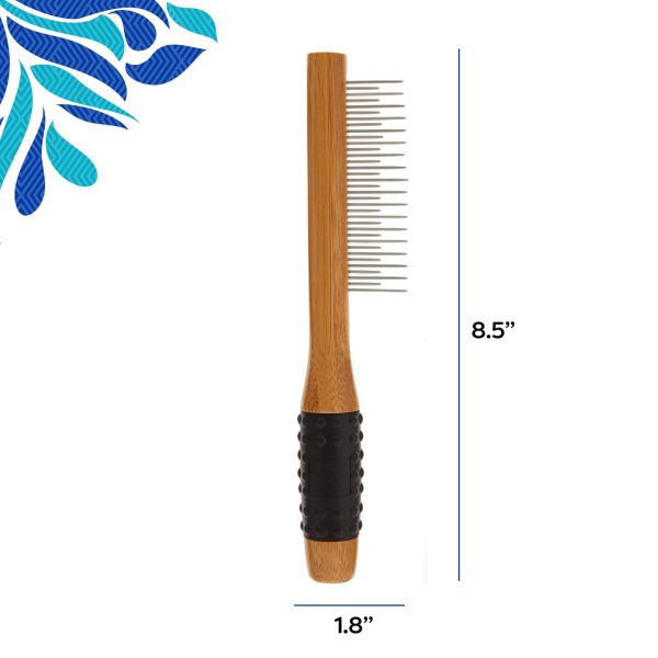 Only Natural Pet Comb with Bamboo Handle for Dogs Hot on Sale - Image 4