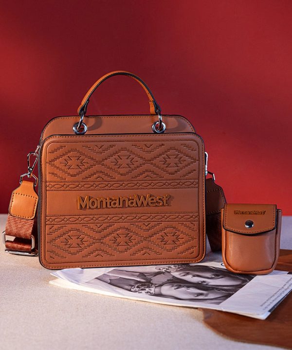Montana West Embroidered Aztec Tote Bag For Discount - Image 2