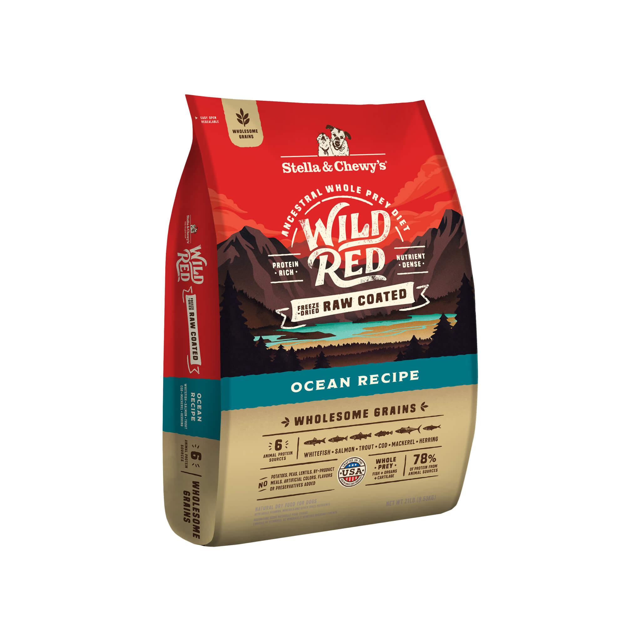Stella & Chewy s Wild Red Raw Coated Wholesome Grains Dry Dog Food Hot on Sale