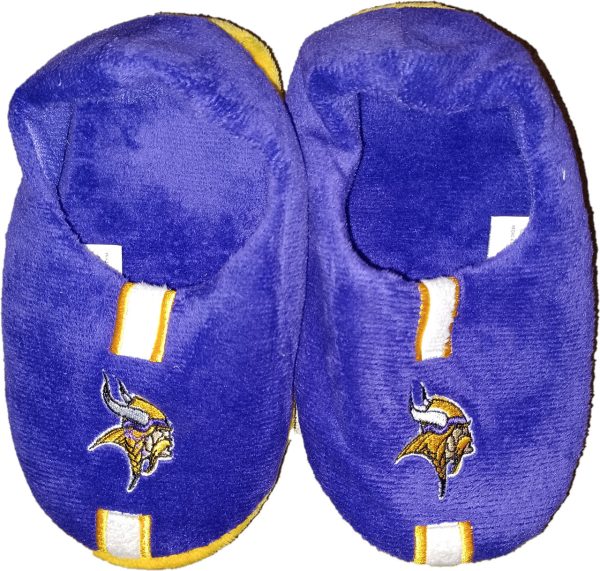 Minnesota Vikings Slipper Youth 4 7 Size 11 12 Stripe (1 Pair) L Cheap