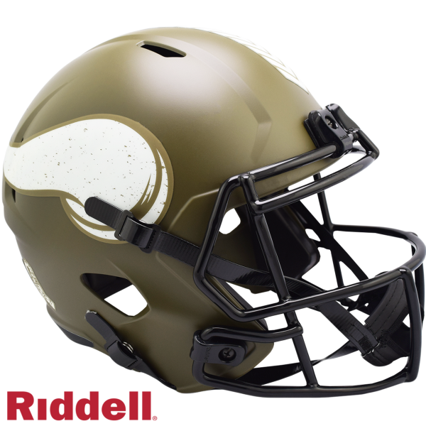 Minnesota Vikings Helmet Riddell Replica Full Size Speed Style Salute To Service Cheap